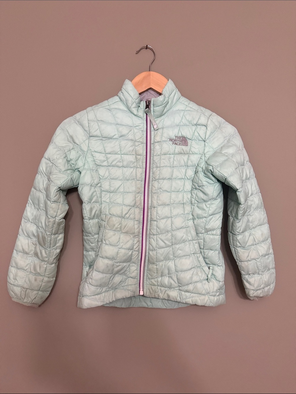 The North Face Mint Green Quilted Jacket
